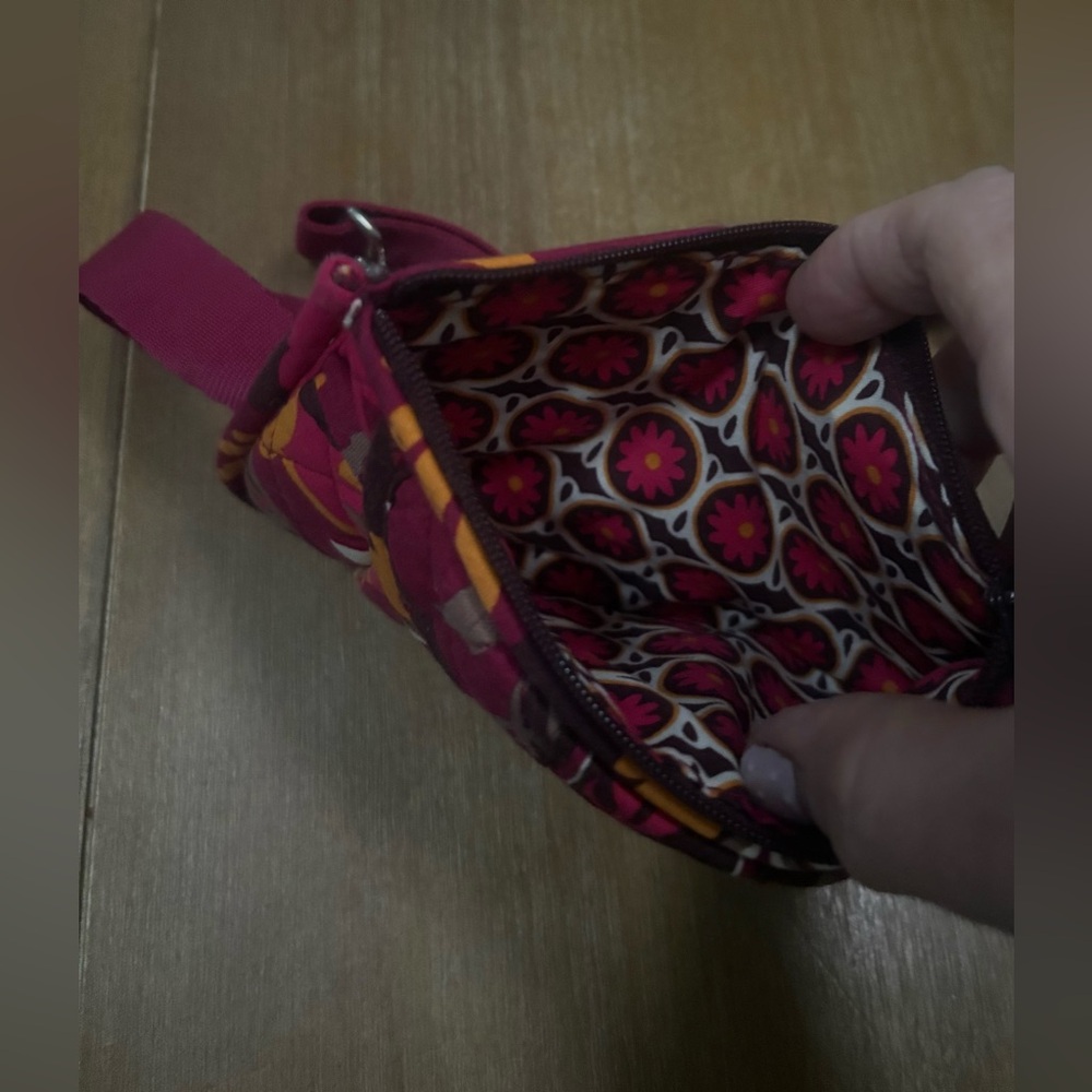 Vera Bradley Floral Belt Bag in Burgundy and Orange - Picture 4 of 7
